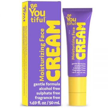 Crema Hidratanta pentru Fata, pentru Adolescenti si Tineri - BeYoutiful Moisturizing Face Cream, 50 ml