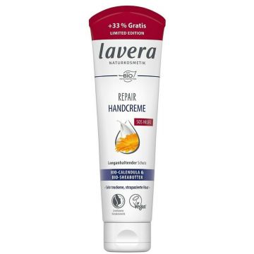 Crema reparatoare pentru maini cu galbenele si unt de shea 100ml Lavera