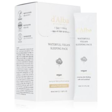 d'Alba Waterfull Vegan Sleeping Pack masca intens hidratanta pentru noapte