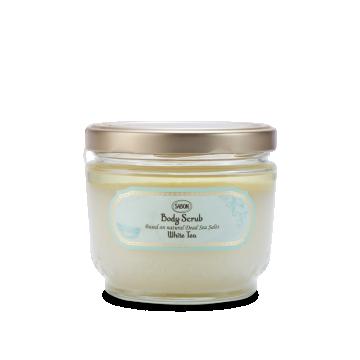 Exfoliant pentru corp White Tea, 600g, Sabon
