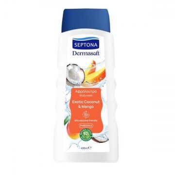 Gel de Dus cu Cocos si Mango - Septona Dermasoft Bodywash Exotic Coconut & Mango, 400 ml