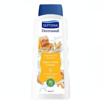 Gel de Dus cu Miere si Ghimbir - Septona Dermasoft Bodywash Organic Honey & Ginger, 750 ml