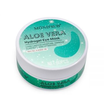 Mască hidrogel pentru ochi cu aloe vera, hidratantă și pentru fermitate, 60 bucăți