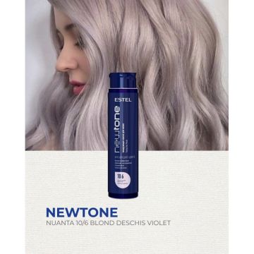 Masca nuantatoare cu cheratina pentru par blond NewTone Estel, 10/6 Blond deschis violet, 400 ml