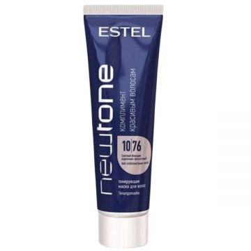 Masca nuantatoare cu cheratina pentru par blond NewTone Estel,10/76 Blond deschis maroniu-violet, 60 ml