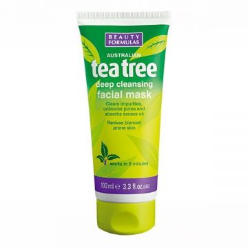 Masca pentru fata pentru curatare profunda, cu extract de arbore de ceai Australian x 100ml., Beauty Formulas