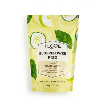 Sare de baie ElderFlower Fizz Signature, 500g, I Love Cosmetics