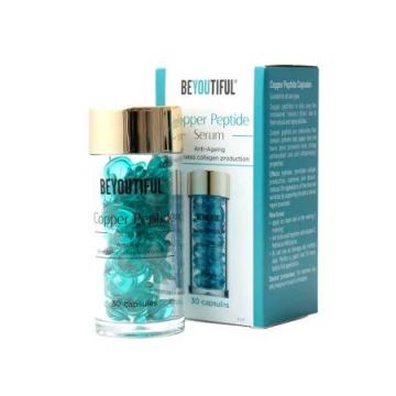 Ser pentru fata Copper Peptide, 30 capsule, Beyoutiful