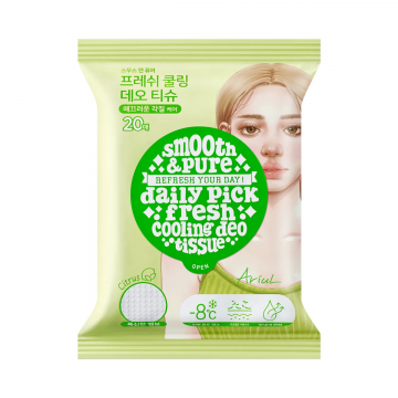 Servetele deodorante Smooth & Pure Fresh Cooling, 20 bucati, Ariul