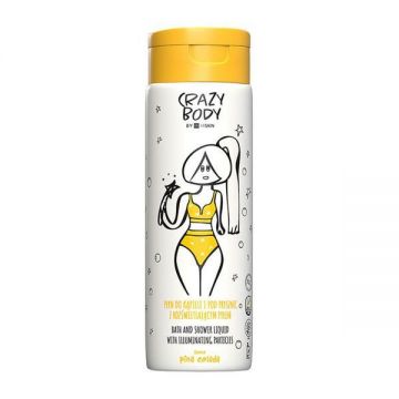 SHORT LIFE - Gel de Dus cu Particule Iluminatoare si Aroma de Pinacolada - Bath and Shower Liquid wtih Illuminating Particles, HiSkin, 250 ml