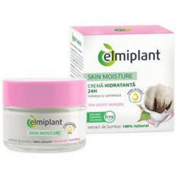 Skin Moisture Crema Hidratanta 24H Ten Uscat si Sensibil Elmiplant, 50ml