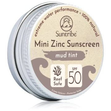 Suntribe Mini Zinc Sunscreen crema de fata cu minerale pentru protectie SPF 50