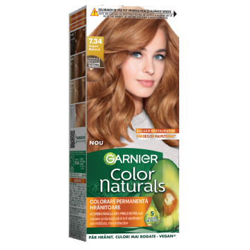 Vopsea de par permanenta Color Naturals 7.34 Cupru Natural, 112ml, Garnier