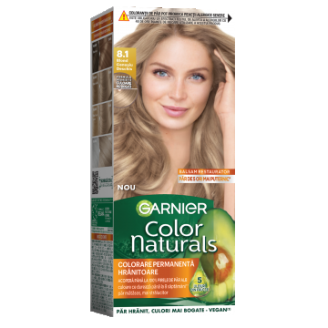 Vopsea de par permanenta Color Naturals 8.1 Blond Cenusiu Deschis, 112ml, Garnier