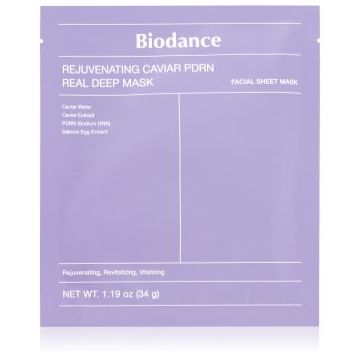 Biodance Rejuvenating Caviar PDRN Real Deep Mask masca revitalizanta reface bariera protectoare a pielii