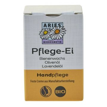 Crema solida pentru maini cu ceara de albine, ulei de masline si lavanda ecologica 50g Aries