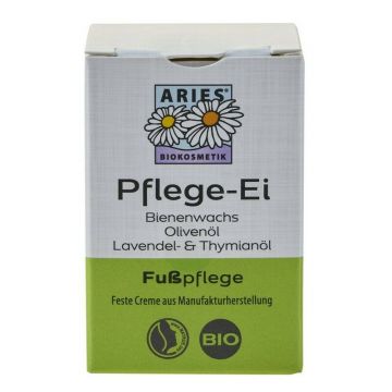 Crema solida pentru picioare cu ulei de masline, ceara de albine, ulei de lavanda si cimbru ecologica 50g Aries
