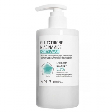 Gel de dus iluminator si hidratant cu Glutathione si Niacinamida, 300ml, APLB