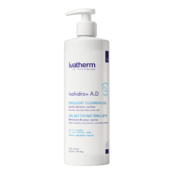 Gel de spalare emolient Ivahidra+ A.D, 450 ml, Ivatherm