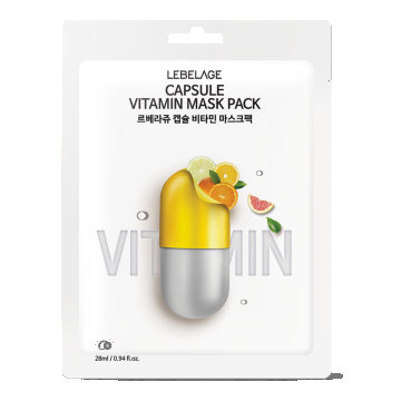 Masca pentru fata cu vitamine Capsule Vitamin Tree Fruit, 28ml, Lebelage
