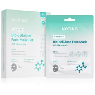 Notino Calming Bio-Cellulose Face Mask with Niacinamide set de măști textile cu efect calmant