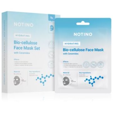 Notino Hydrating Bio-Cellulose Face Mask with Ceramides set de măști textile cu efect de hidratare