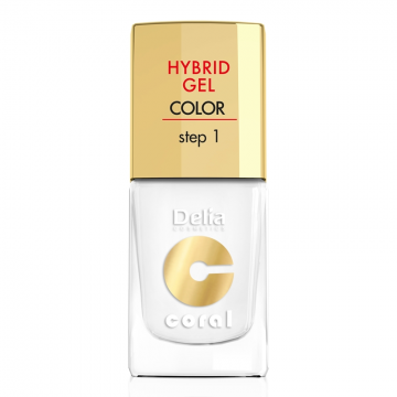 Oja Hybrid Coral 025 Alb, 11 ml, Delia Cosmetics