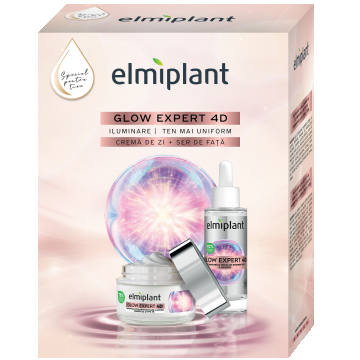 Pachet Crema de fata 50ml + Ser de fata 15ml Glow, 1 bucata, Elmiplant