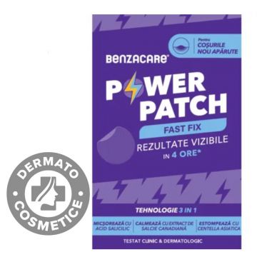 Plasturi anti-acnee Power Patch Fast Fix, 36 bucati, Benzacare