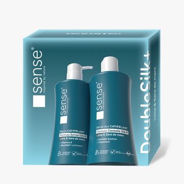Sense Doublesilk + Lime Set  (Gel de dus 330ml +Sapun maini 330ml )  Cahm Europe