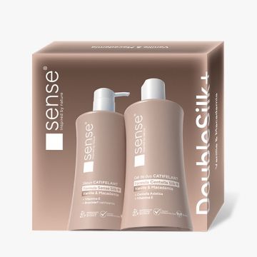 Sense Doublesilk + macadamia Set (Gel de dus 330ml + Sapun maini 330ML) Cahm Europe