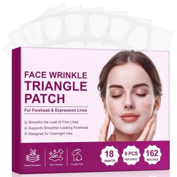 Set 162 Plasturi Antirid Faciali pentru Noapte - Linii de Expresie si Frunte, Reutilizabili