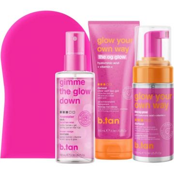 Set autobronzare Go On & Glow Your Own Way, 300ml, B.Tan