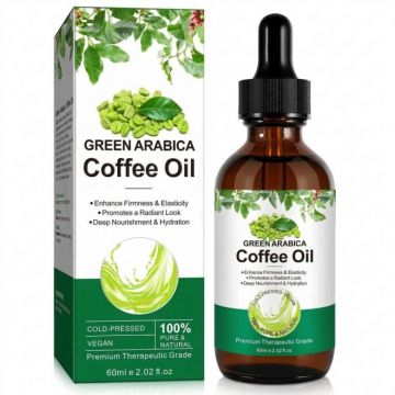 Ulei de Cafea Verde 100% Pur Arabica - Fermitate Ten si Ingrijire Par, Presat la Rece, 60ml