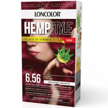 Vopsea de par permanenta HempStyle Nr. 6.56, 110ml, Loncolor