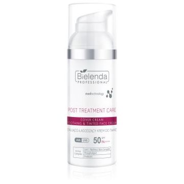 Bielenda Professional Post Treatment Care Soothing & Tinted Face Cream crema calmanta pentru piele sensibila si iritabila