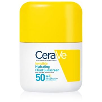 CeraVe Invisible Hydrating Fluid Sunscreen SPF 50 protective fluid cu efect de hidratare