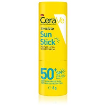 CeraVe Invisible Sun Stick SPF 50+ stick de protecție solară SPF 50+