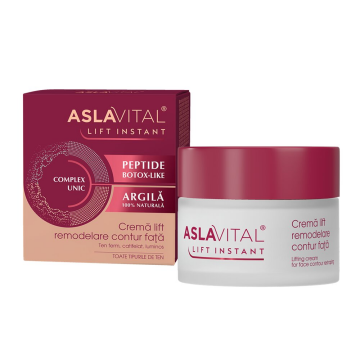 Crema remodelare contur fata Lift Instant, 50 ml, Aslavital