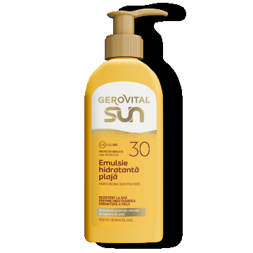 Emulsie Hidratantă Plajă Spf30  Hidratare și Protecție Solară Ridicată, Gerovital Sun, 200 Ml