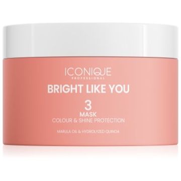 ICONIQUE Professional BRIGHT LIKE YOU Colour & Shine Protection Mask mască protectoare cu efect regenerator pentru păr vopsit