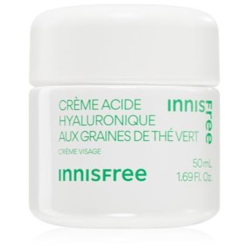 innisfree Green Tea Seed Hyaluronic Cream crema de fata hidratanta cu efect calmant