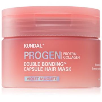 KUNDAL Progen Double Bonding Capsule Hair Mask mască regeneratoare pentru părul deteriorat