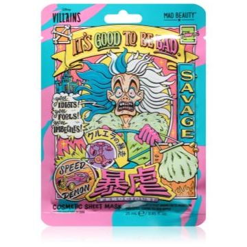 Mad Beauty Disney Villains Cruella mască textilă nutritivă