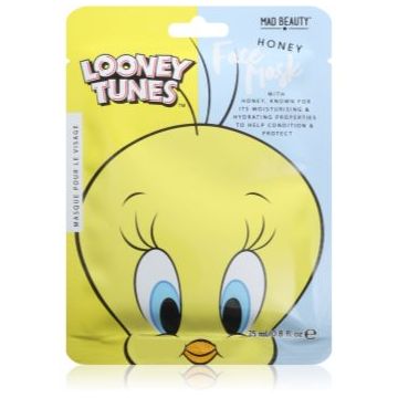 Mad Beauty Looney Tunes Tweety mască textilă hidratantă cu efect calmant
