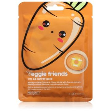 Mad Beauty Veggie Friends Carrot masca pentru celule cu efect iluminator