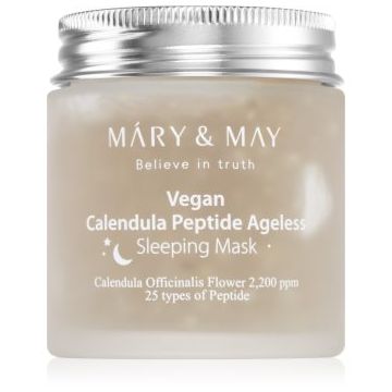Mary&May Calendula Peptide Ageless Sleeping Mask mască de noapte calmantă cu efect antirid