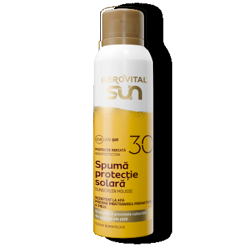 Spumă Protecție Solară Spf30 - Aplicare Rapidă și Protecție Ridicată, Gerovital Sun, 150 Ml