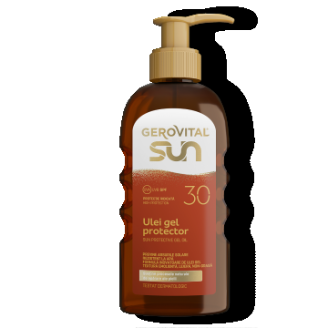 Ulei Gel Protector Spf 30  Protecție Ridicată și Hidratare, Gerovital Sun, 150 Ml