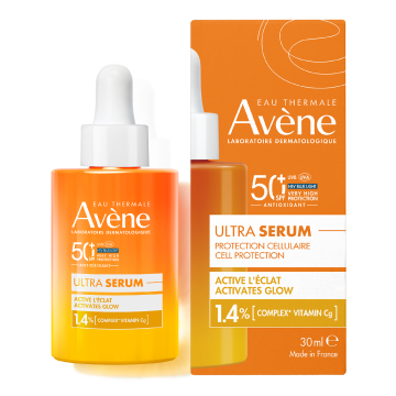 Ultra Serum cu efect de luminozitate si protectie solara SPF50+, 30 ml, Avene